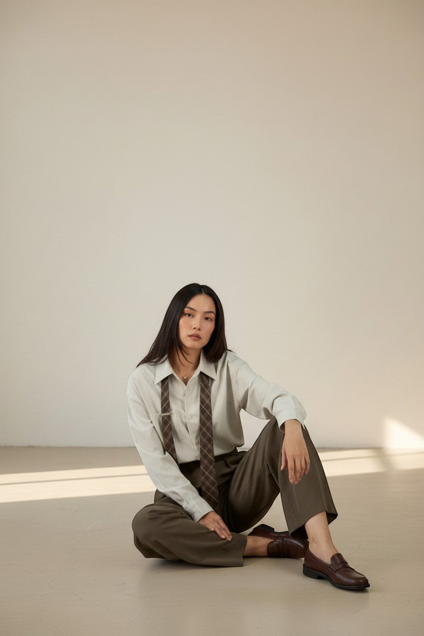 Chemise avec cravate – Chic affirmé