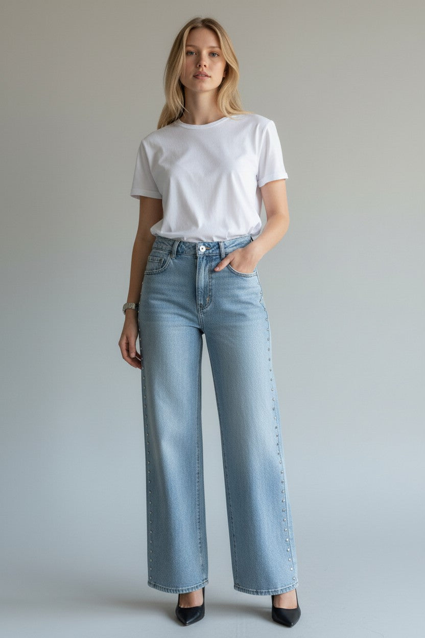 Jean clouté – Détail audacieux