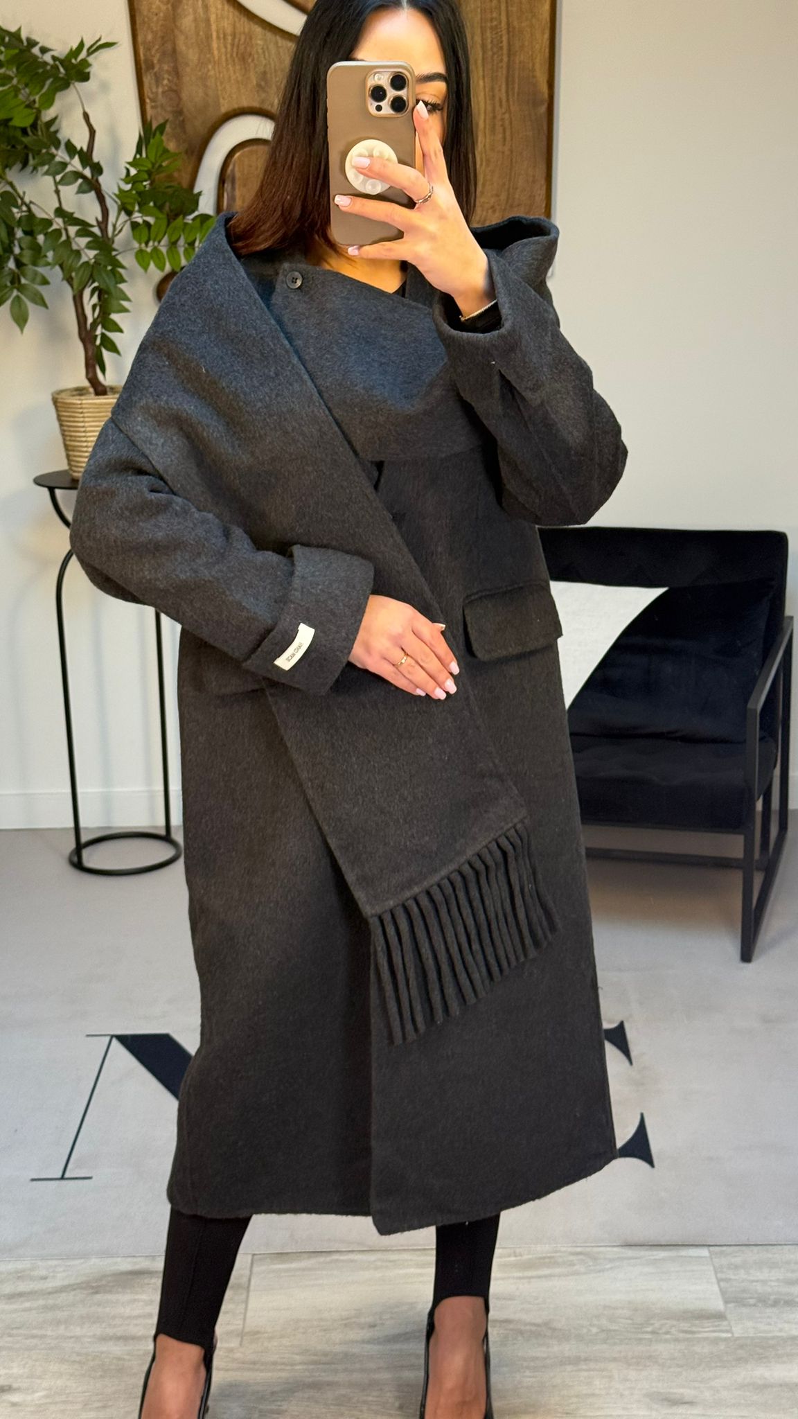 Manteau avec écharpe – Confort et élégance