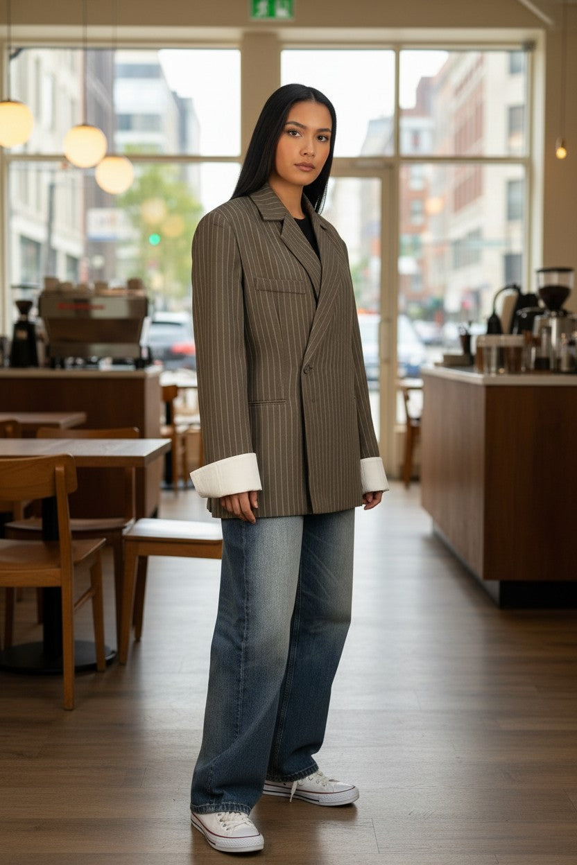 Blazer rayé – Esprit tailoring moderne