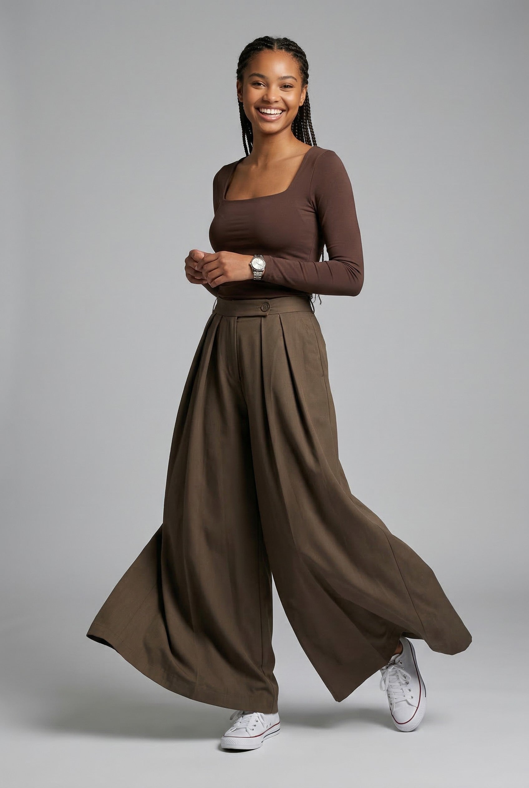 Pantalon plissé – Fluidité et raffinement