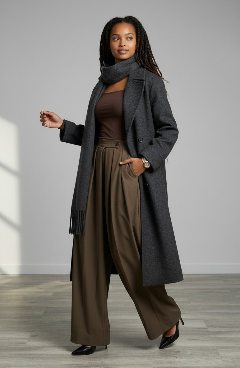 Pantalon plissé – Fluidité et raffinement