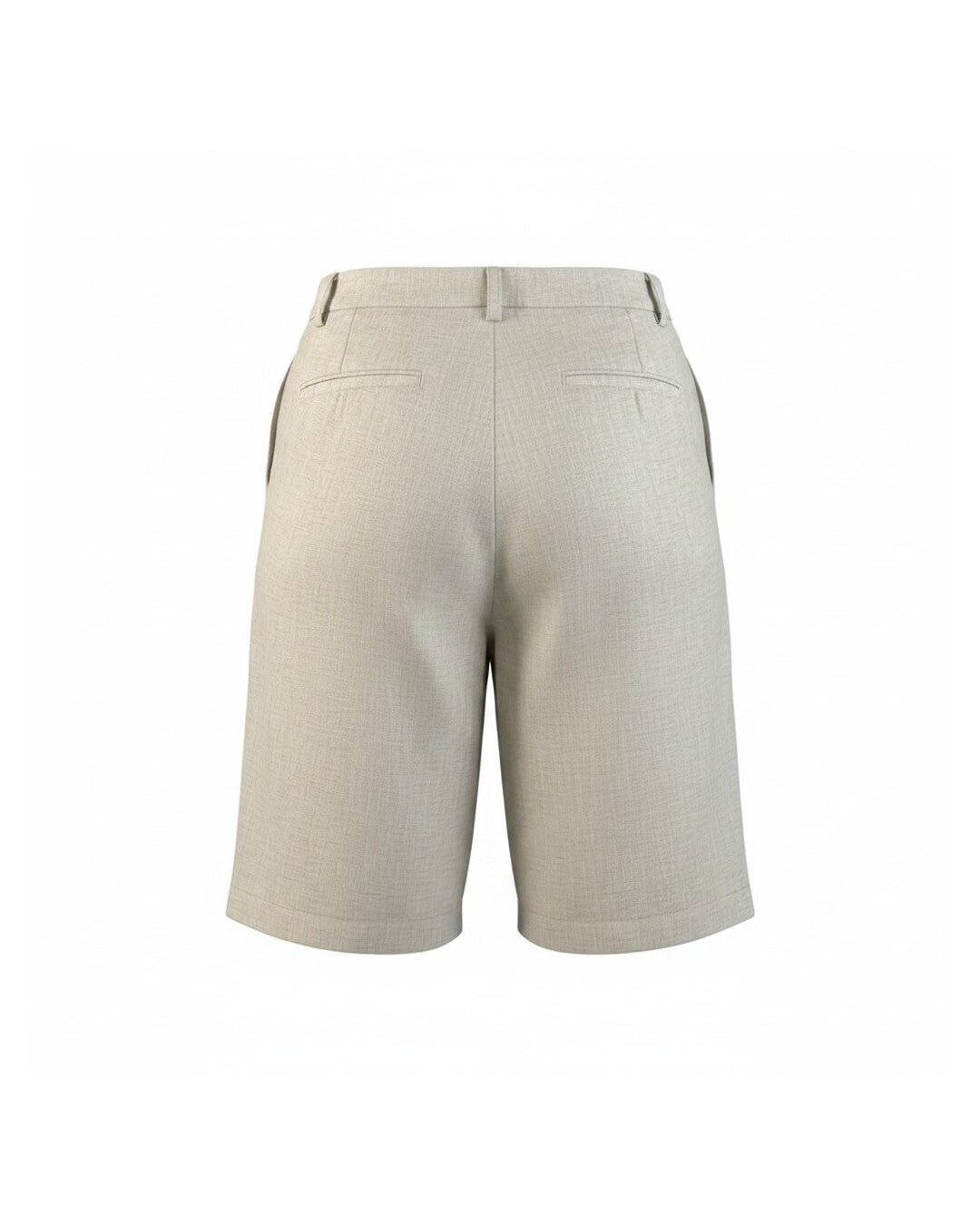 Bermuda aspect Lin Beige Femme - Modèle LINEN - NAC Collection