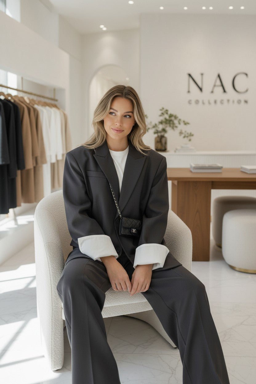 Blazer oversize à col tailleur - NAC Collection