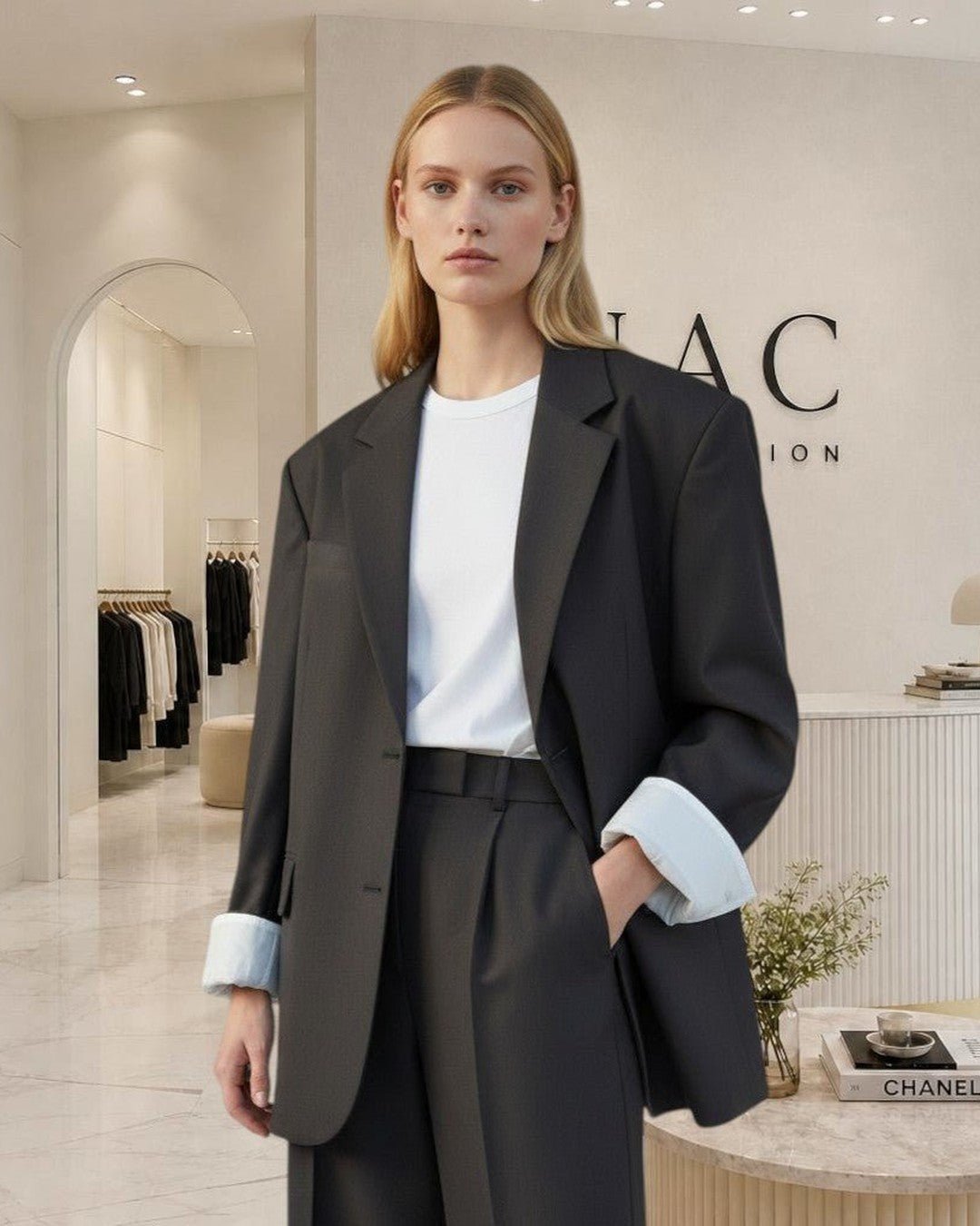 Blazer oversize à col tailleur - Modèle MIST - NAC Collection