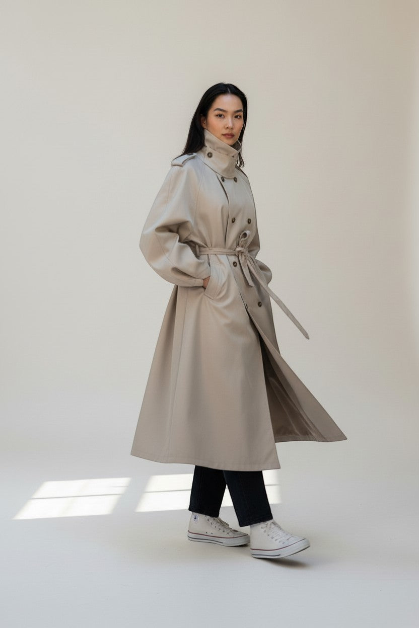 Trench oversize – Style fluide et contemporain
