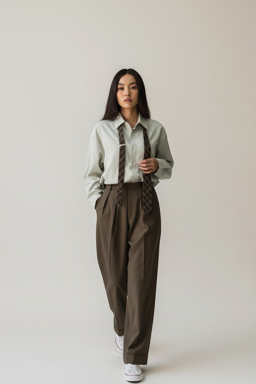 Chemise avec cravate – Chic affirmé