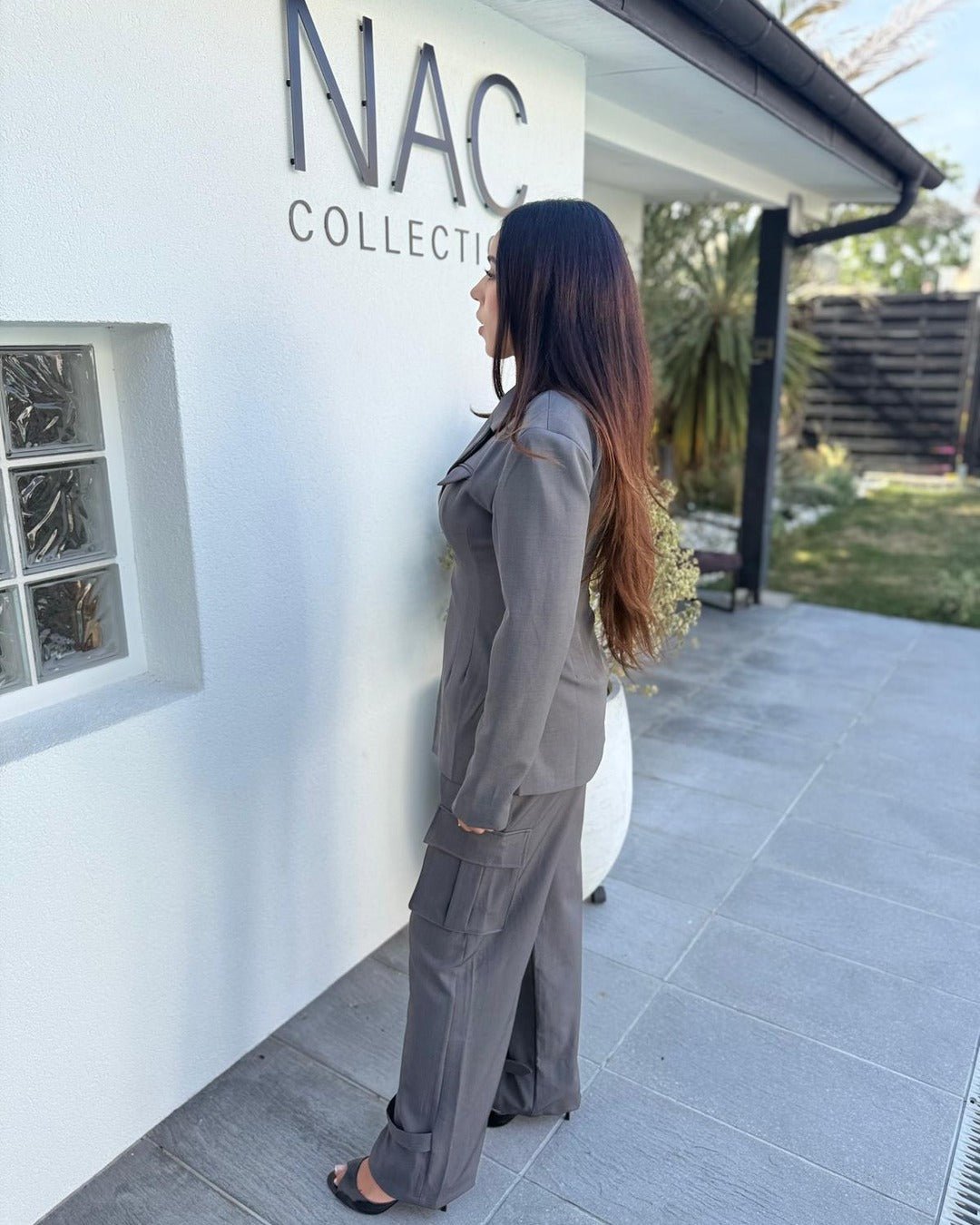 Ensemble blazer cintré et pantalon cargo - Modèle SAGE - NAC Collection