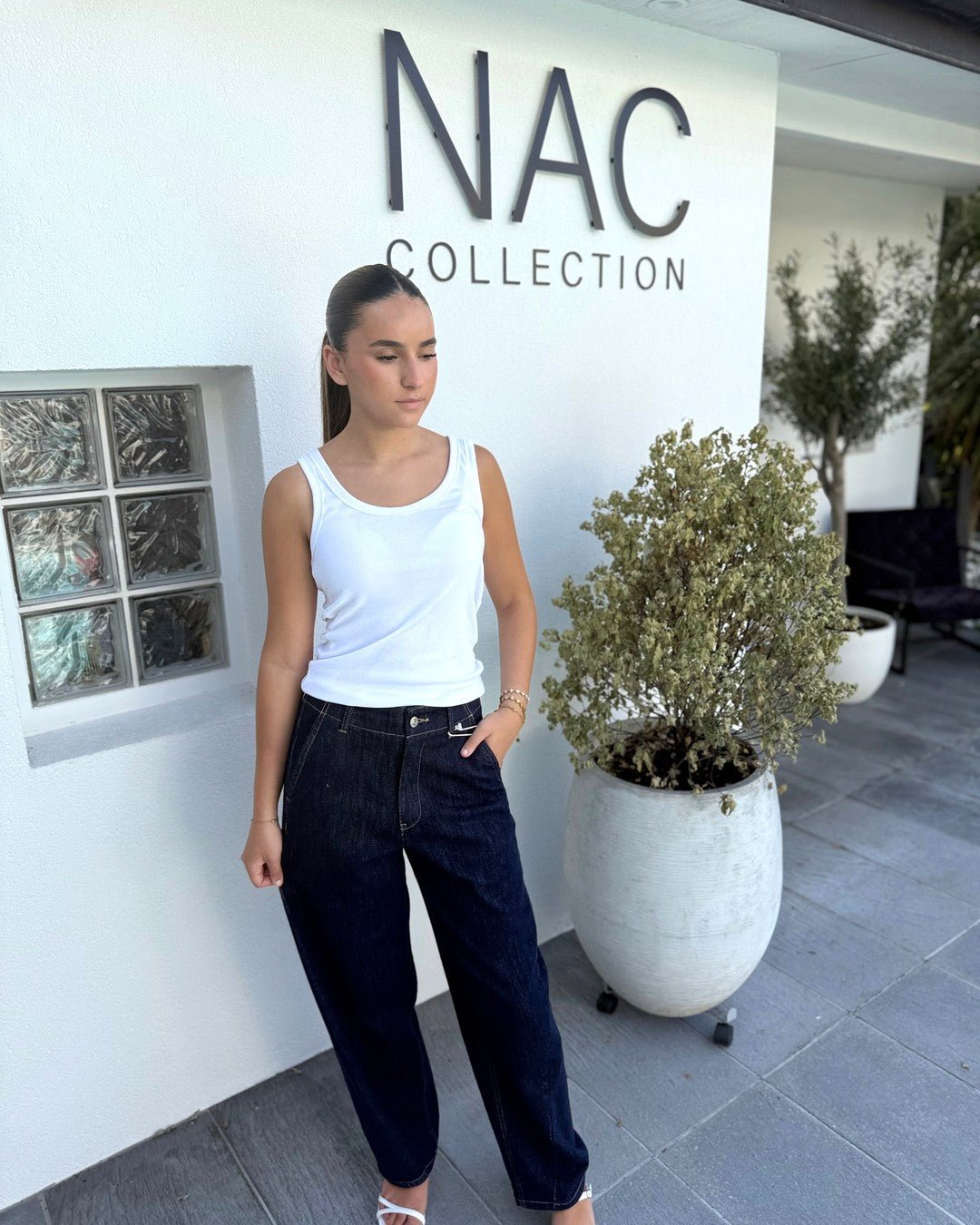 Jean coupe ballon : tendance taille haute - Modèle WAVE - NAC Collection