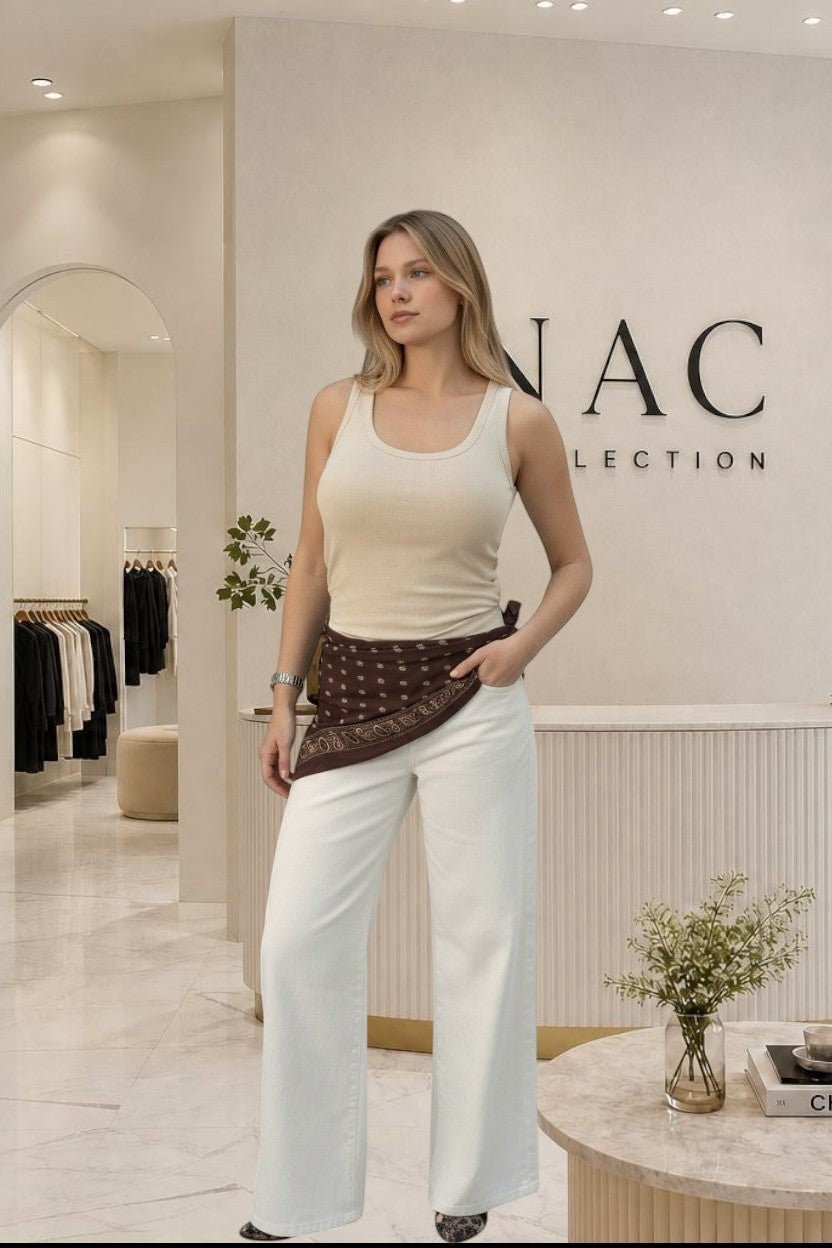 Jean wide leg taille haute - NAC Collection