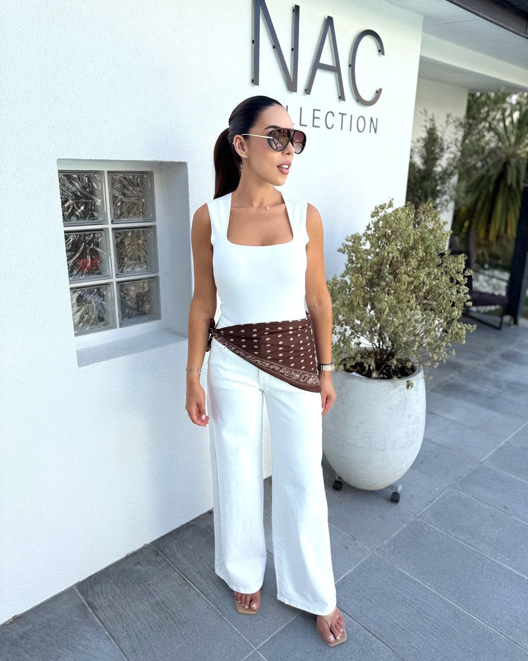 Jean wide leg taille haute - Style moderne et tendance - Modèle WIDE - NAC Collection