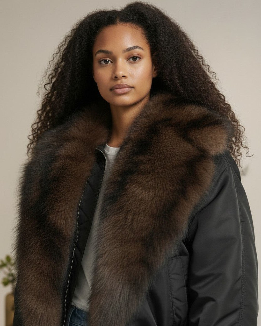 Veste Bomber avec Col en Fausse Fourrure - Modèle NORD - NAC Collection