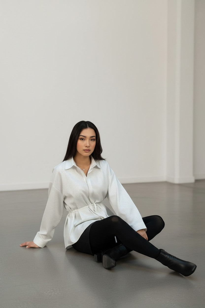 Chemise rayée – Élégance fluide