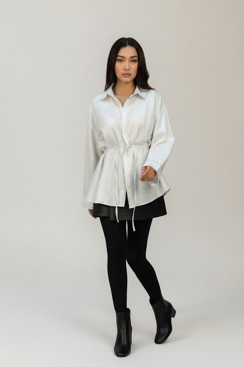 Chemise rayée – Élégance fluide