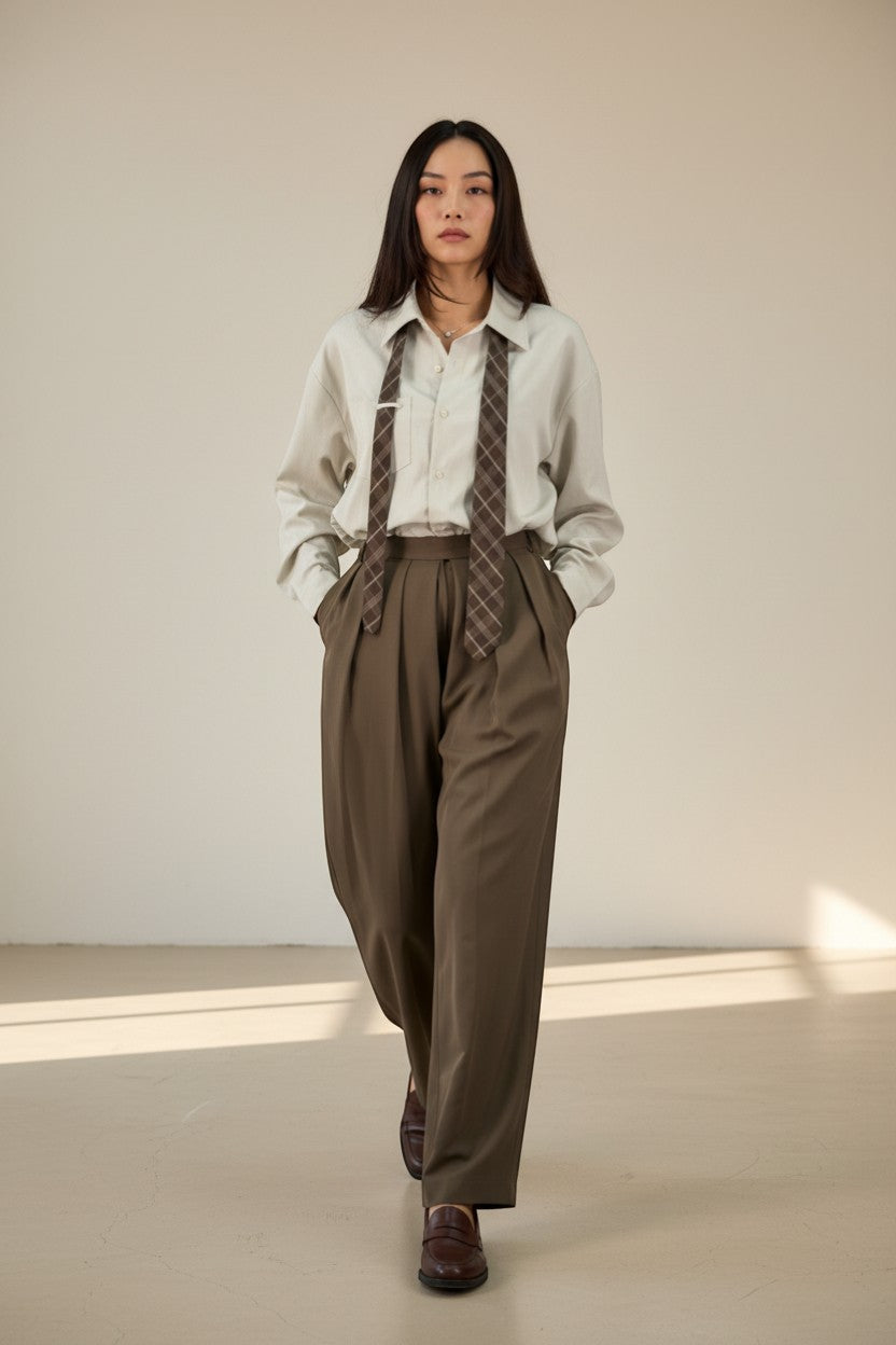 Chemise avec cravate – Chic affirmé