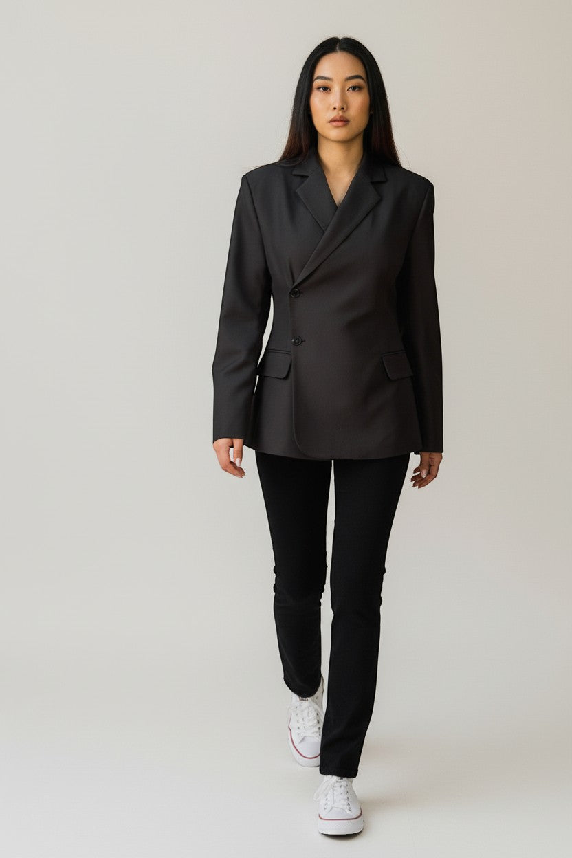 Blazer croisé oversize – Coupe moderne et élégante