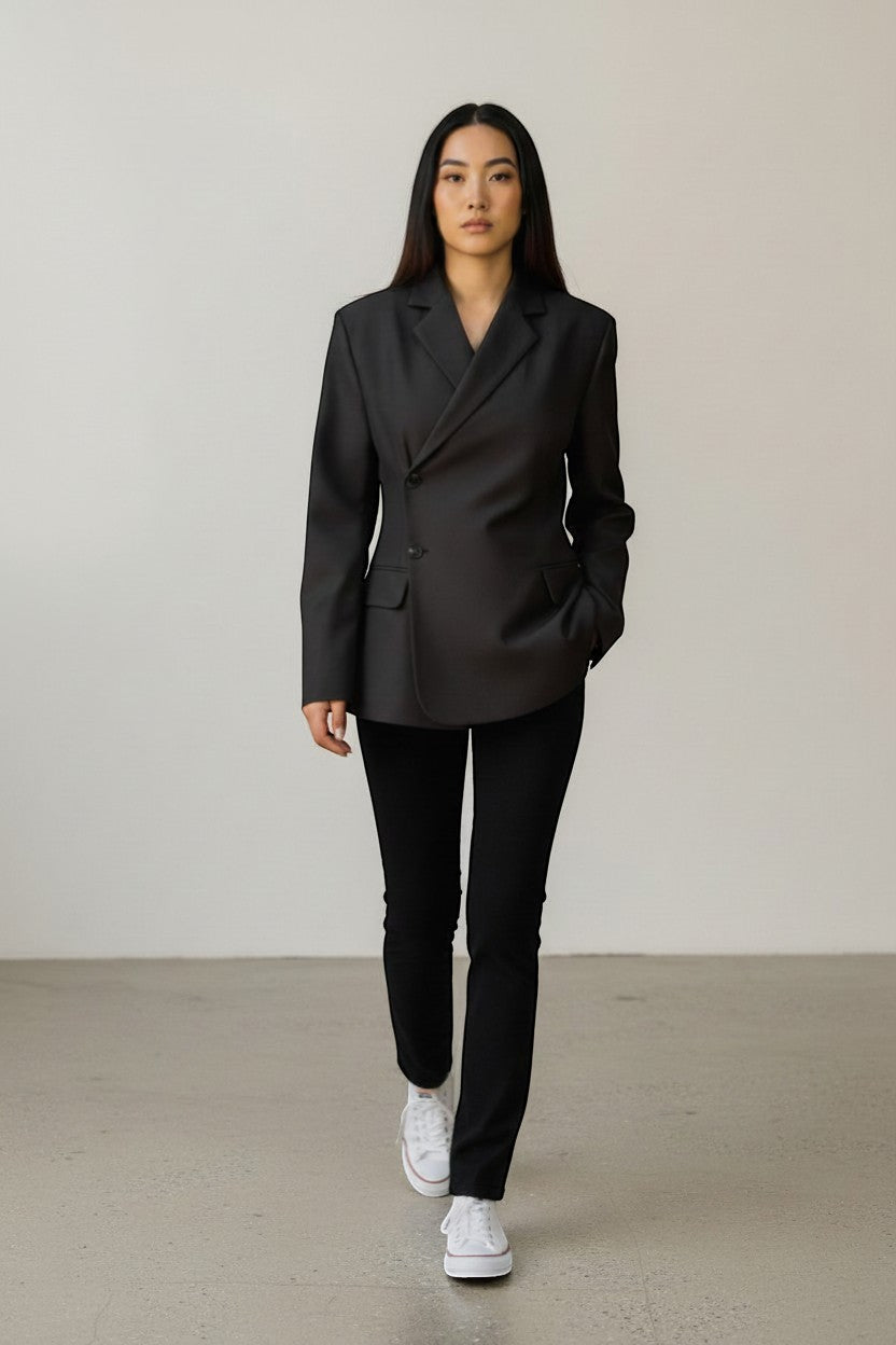 Blazer croisé oversize – Coupe moderne et élégante