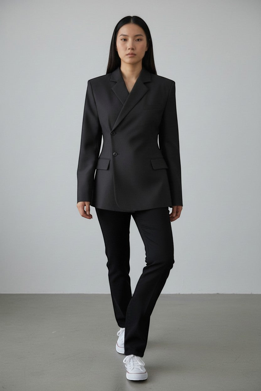 Blazer croisé oversize – Coupe moderne et élégante