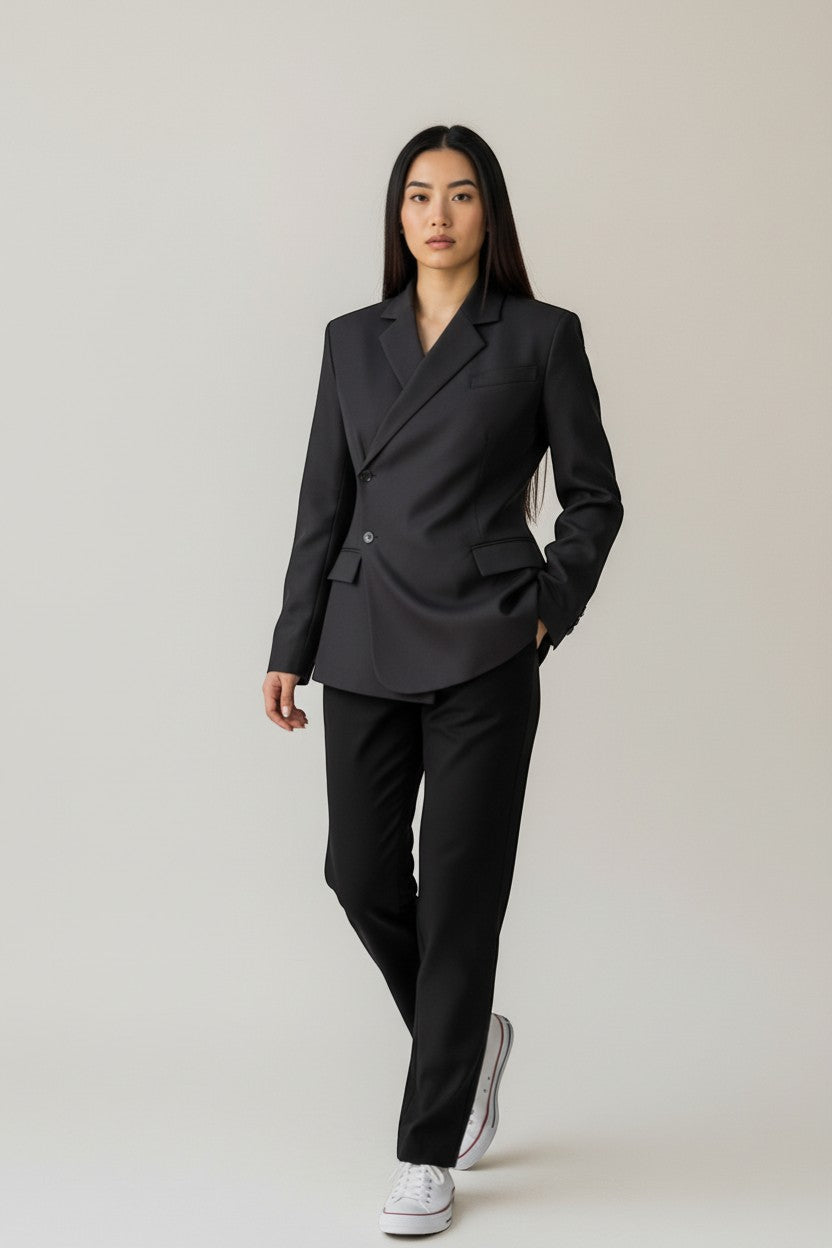 Blazer croisé oversize – Coupe moderne et élégante