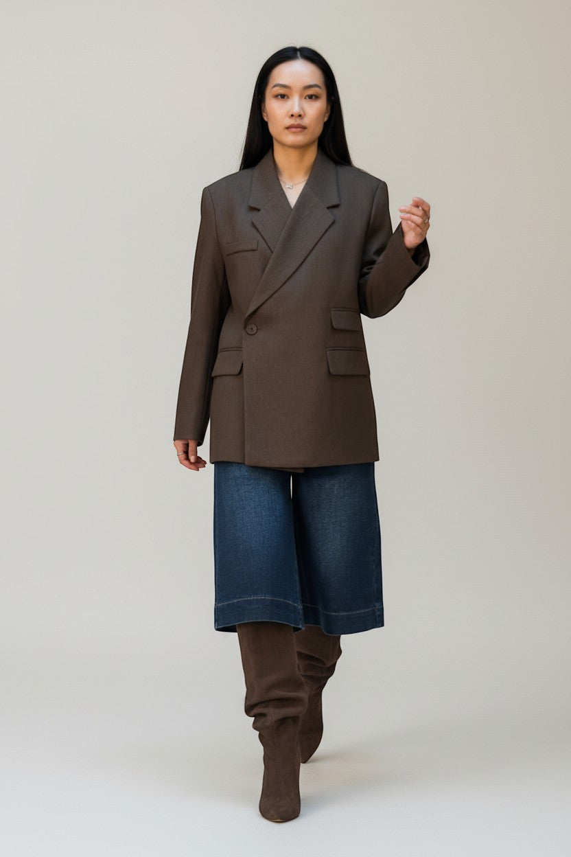 Blazer croisé oversize – Coupe moderne et élégante
