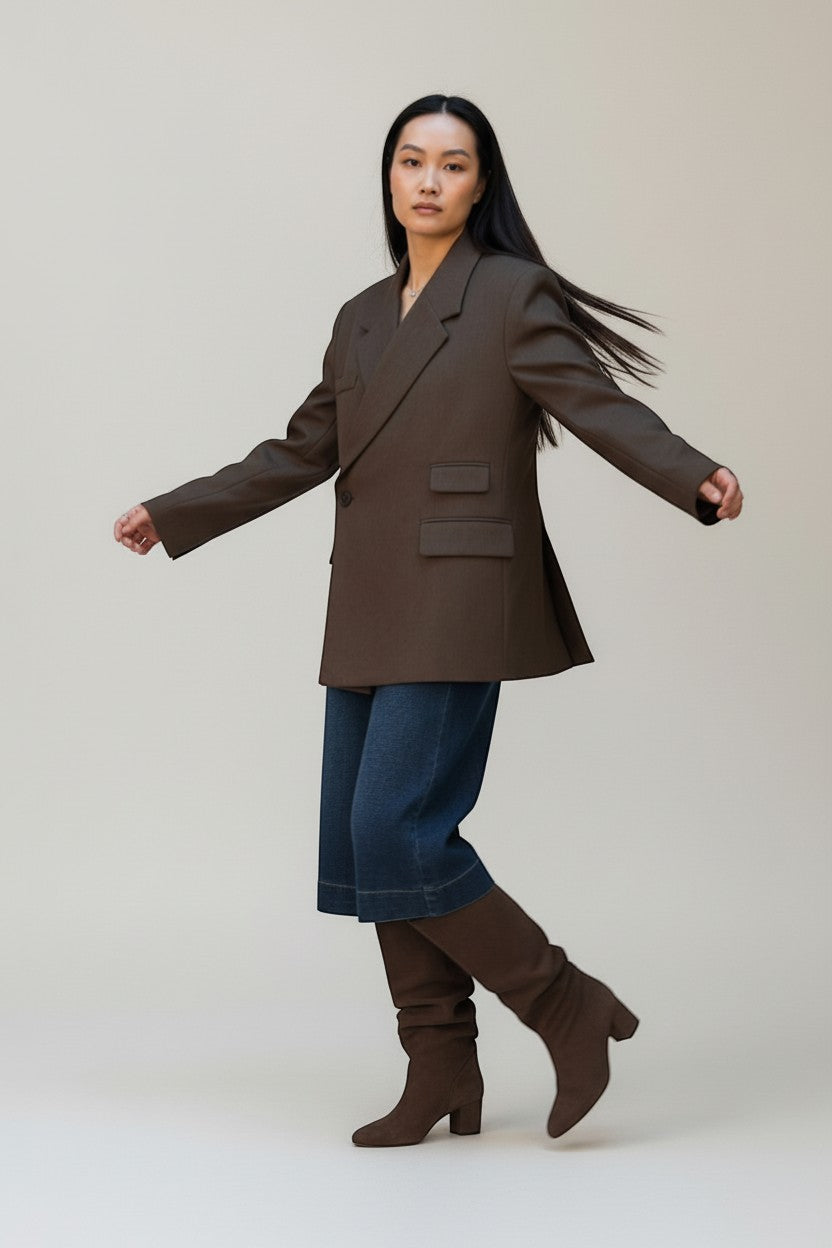 Blazer croisé oversize – Coupe moderne et élégante