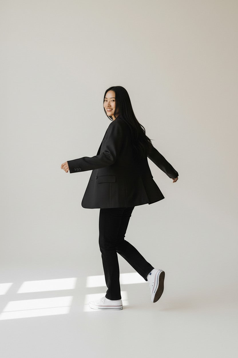 Blazer croisé oversize – Coupe moderne et élégante