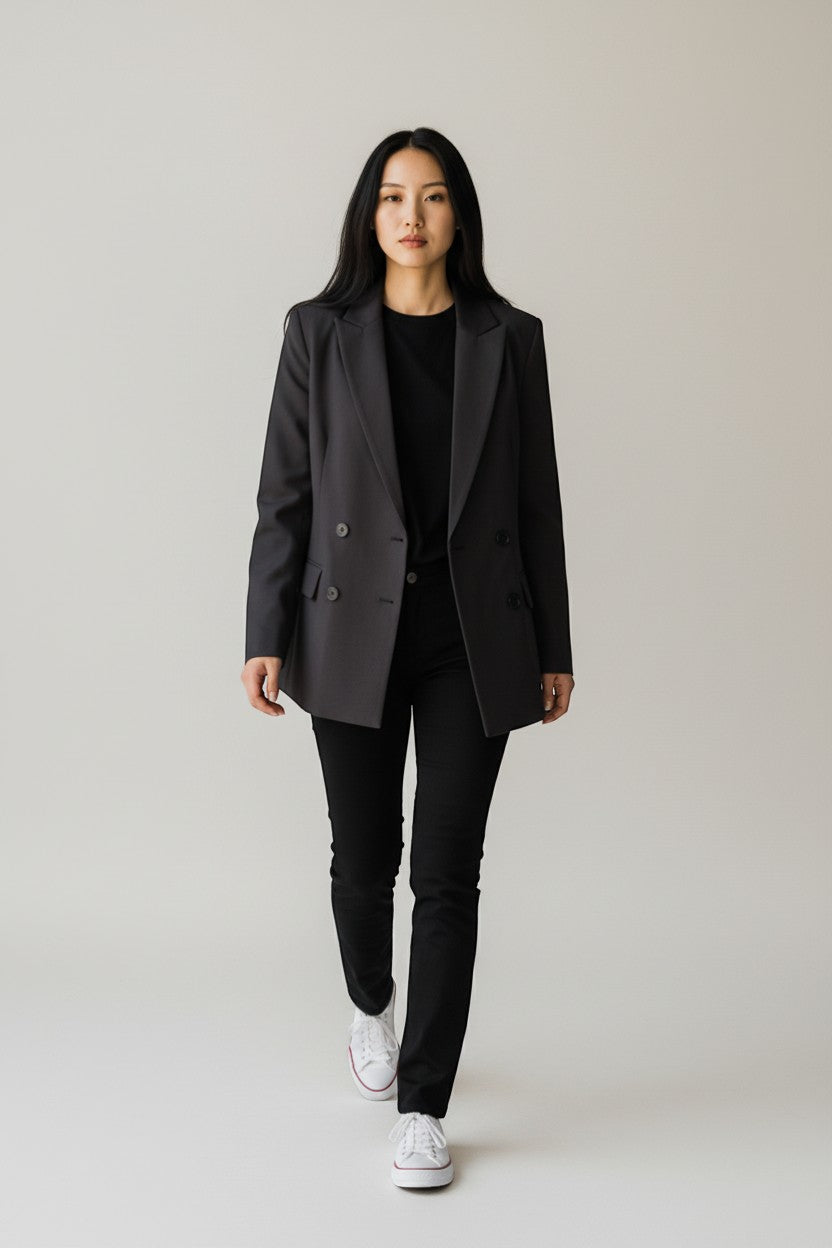 Blazer croisé oversize – Coupe moderne et élégante