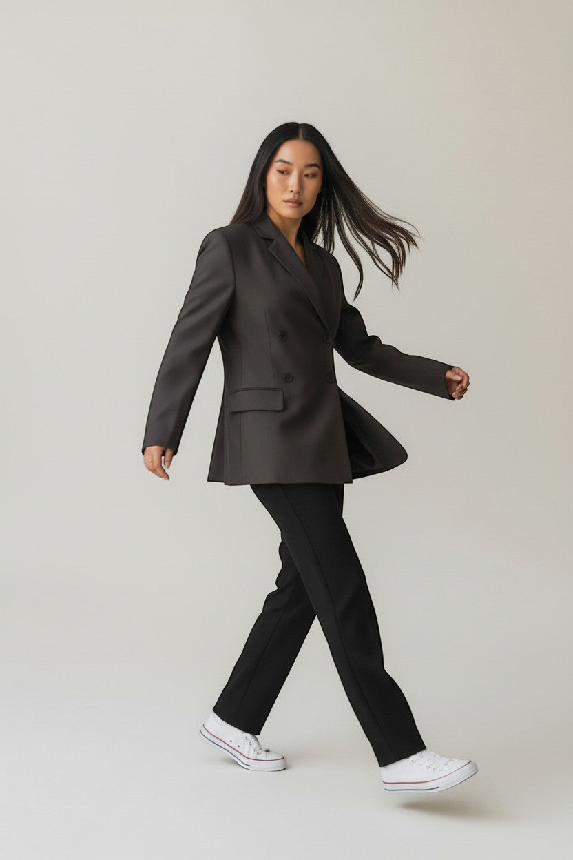 Blazer croisé oversize – Coupe moderne et élégante