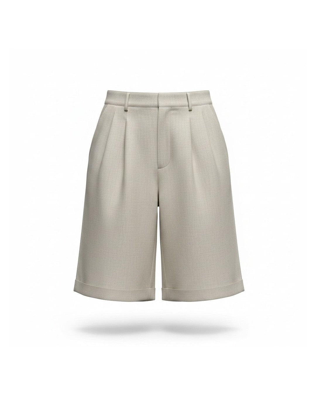 Bermuda aspect Lin Beige Femme - Modèle LINEN - NAC Collection
