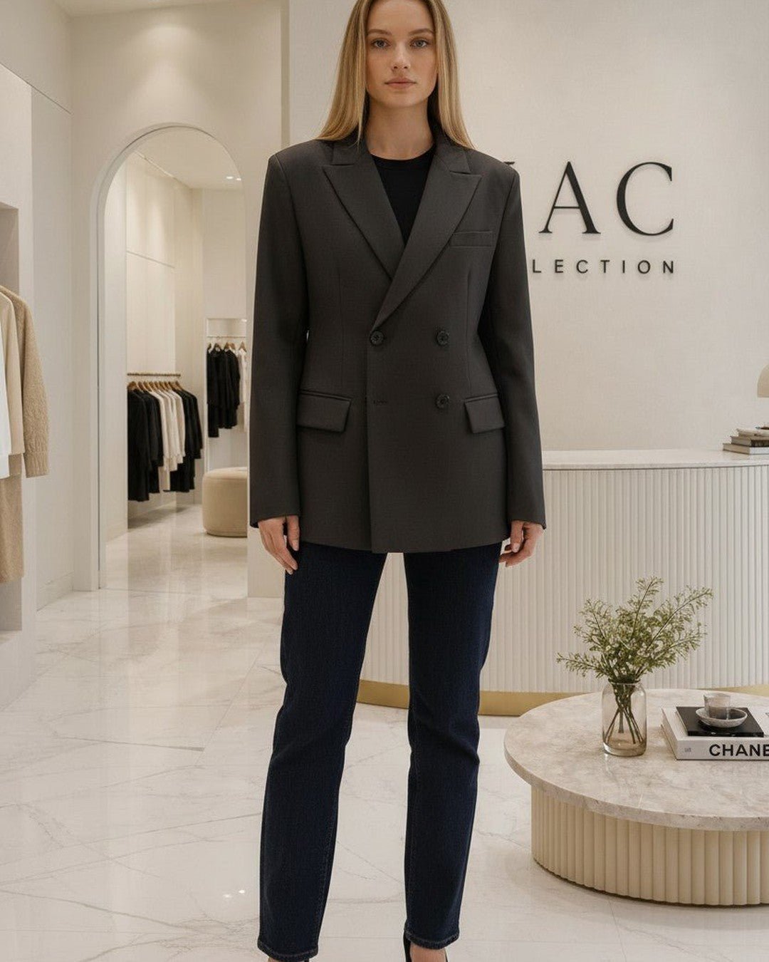 Blazer croisé à épaulettes: l'atout chic de votre garde-robe - Modèle ONYX - NAC Collection