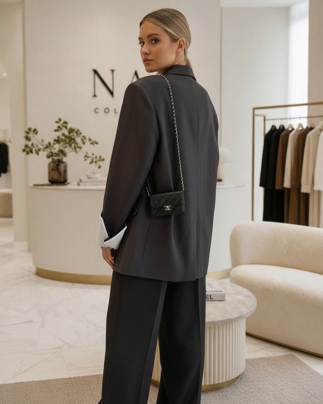 Blazer oversize à col tailleur - Modèle MIST - NAC Collection
