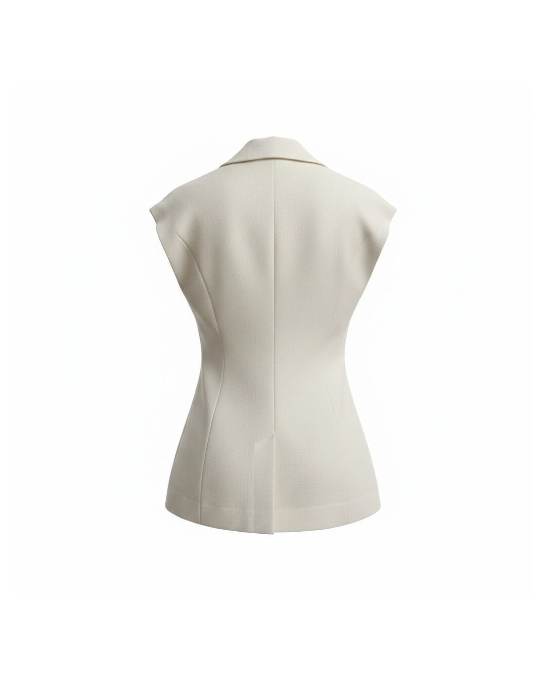 Blazer sans manche blanc. Modèle FROST - NAC Collection