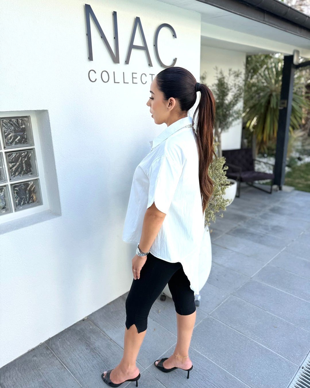 Chemise Blanche Asymétrique Oversize - Modèle SHIFT - NAC Collection