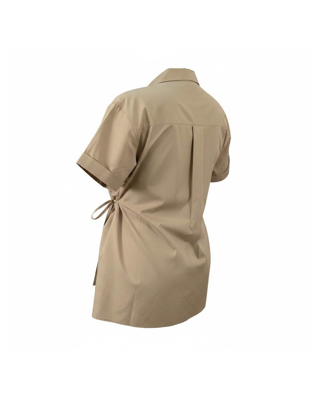 Chemise Oversize Beige Manches Courtes - Modèle SAND - NAC Collection