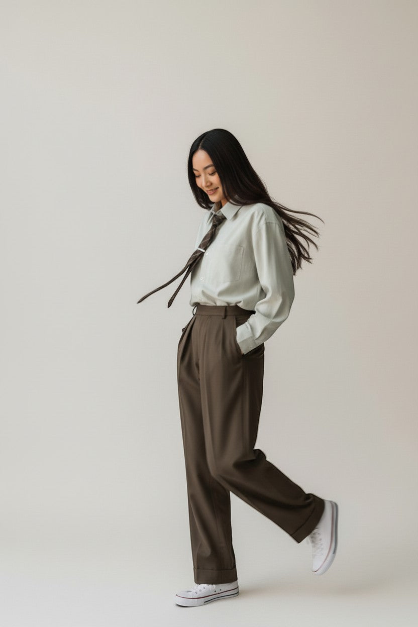 Chemise avec cravate – Chic affirmé