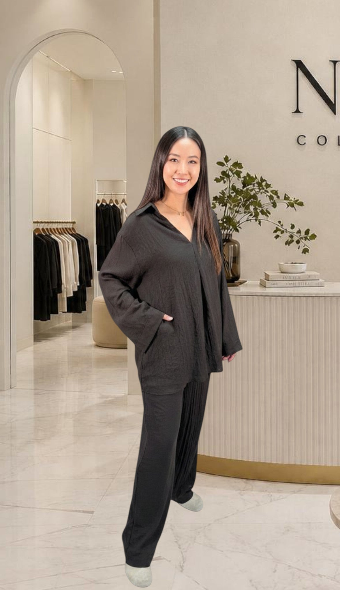 Ensemble blouse et pantalon large - NAC Collection