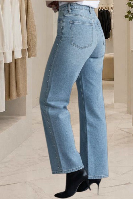 Jean droit clouté taille haute - NAC Collection
