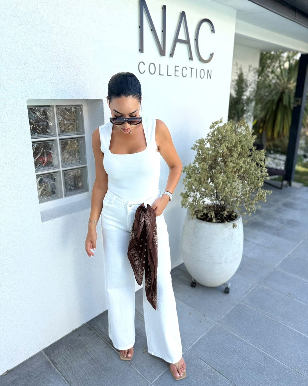 Jean wide leg taille haute - Style moderne et tendance - Modèle WIDE - NAC Collection