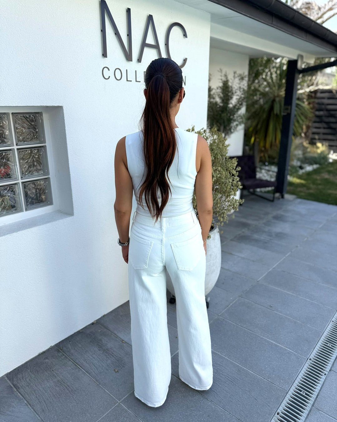 Jean wide leg taille haute - Style moderne et tendance - Modèle WIDE - NAC Collection