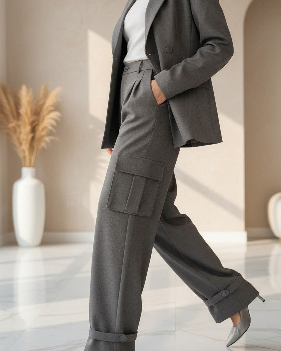 Pantalon cargo large plissé pour un look tendance - Modèle TREK - NAC Collection
