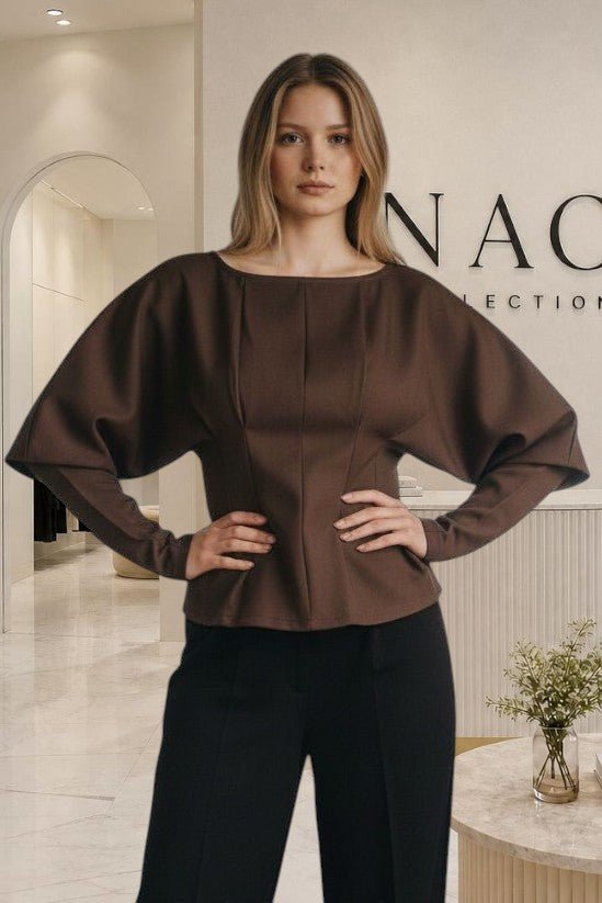 Top à manches bouffantes dos noué - NAC Collection