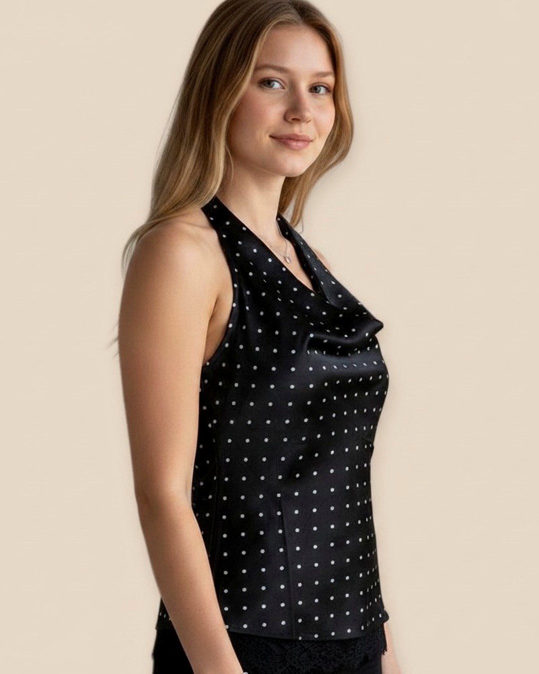 Top dos nu en satin pois brillants - Modèle LUNA - NAC Collection