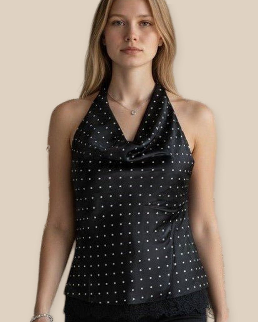 Top dos nu en satin pois brillants - Modèle LUNA - NAC Collection